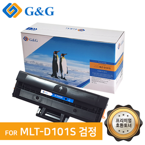 지엔지 삼성 MLT-D101S 프린트 호환토너, 1개, 검정