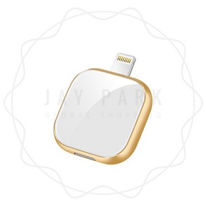 제이파크 아이폰 전용 OTG USB 갤럭시 호환 사진백업 8핀 대용량 외장 메모리 2in1, 64GB 화이트골드