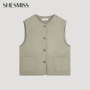 [쉬즈미스(SHESMISS)] [쉬즈미스] 울 라운드넥 핸드메이드 베스트_SWHVTO42030_LK