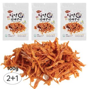 달인 먹태구이 맵달한 인생먹태 맵콤한맛 100g, 3개