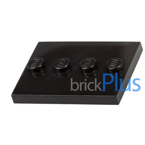 레고 부품 미피 미니피겨 미니피규어 밑판 / 플레이트 / 스탠드 Black Tile Modified 3 x 4 with 4 Studs in Cente 88646 4571146, 검정색, 1개