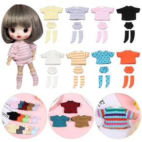 오비츠 Ob11 구체관절 인형 옷 소품 면 티셔츠 정장 DIY 1/12 액세서리 BJD 1/11 양말, 10=19, 1개
