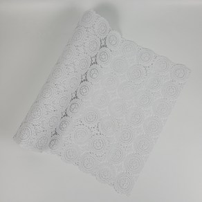 [신박한 잡화] 북유럽스타일 B형 방수코팅 레이스깔개 장식장레이스 - E타입 화이트 원형무늬, 90cm
