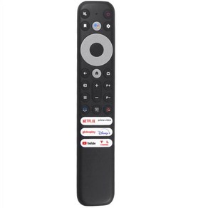 TCL 스마트 TV RC902V FMR4 RC902V FMR1 Univesal 50/75C725 용 RC902V FMR2 음성 리모컨 교체, [01] Black, 검은색