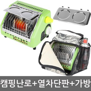 국산 파워플러스 캠핑난로 PH-1300S+열차단판+가방 휴대용 가스히터 가스난로 낚시 난방