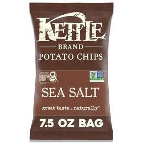 Kettle Band Sea Salt 케틀 감자 칩 212.6g7.5온스 473257, 1개, 212.6g