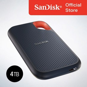 샌디스크 외장SSD Exteme 익스트림 방수 방진 휴대용 포터블 E61, 4TB, 블랙