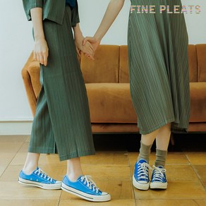 [FINE PLEATS] 피네 플리츠 스티치 베이직 팬츠 챠콜