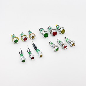 대한콘트롤 LED 표시램프 시그널램프 파일럿램프 판넬표시등 모음 6~12mm 5V~220V, 황색 (Yellow), DC 24V, TD-212 (12ø), 1개