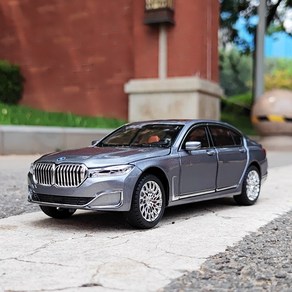 BMW 7시리즈 760Li 미니카 1/24 자동차 다이캐스트 모형, 실버, 1개