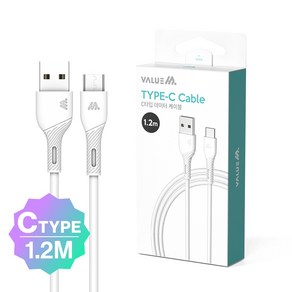 밸류엠 C타입 USB 고속 충전 데이터 케이블 갤럭시 노트 충전케이블 (1.2M), 1개, 1.2m