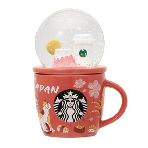 일본 stabucks 스타벅스 컬렉티브 스노우 글로브 앤 머그컵 재팬 89ml Collectible Snow Globe & Mug JAPAN, 1개