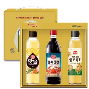 해표 스폐셜1호 홍겐장장+맛술+양조식초 500ml/ 양념3종세트