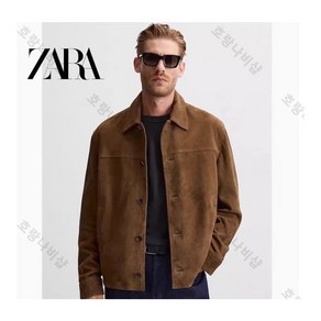 ZARA 가을 겨울 남성 스웨이드 인조 가죽자켓 재킷 4416366