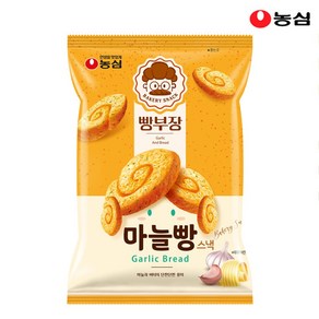 농심 빵부장 마늘빵 스낵 55g, 1개