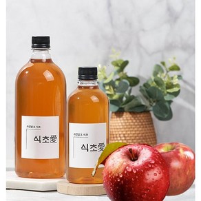 바른뜰 애사비 국내산 자연발효 수제식초 유기농 사과식초, 1개, 500ml