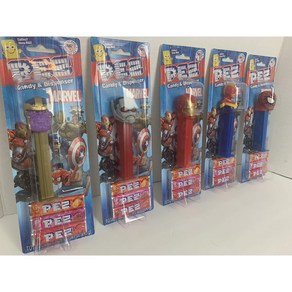 The Marvel Avengers Pez Dispenser with 3 refill candies (He 마블 어벤져스 페즈 디스펜서(리필 캔디 3개 포함)(Heroes Vary