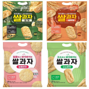(4종세트) 쌀과자 김맛+새우맛+달콤한맛+고소한맛, 270g, 1개