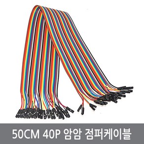 싸이피아 WF9-2 50CM 40P 암암 점퍼선 점퍼케이블 아두이노 실험 전선, 1개