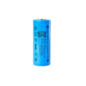 라온 KC인증 26650배터리 3.7V 5000mAh 리튬이온 충전 건전지 충전용 밧데리 보호회로 내장 충전지