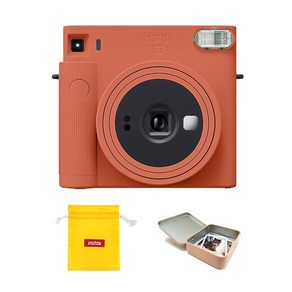 인스탁스 스퀘어 즉석카메라 SQ1 + 파우치 랜덤발송 + 틴케이스 랜덤발송, 1세트, ks인증 SQ1(테라코타오렌지)