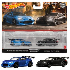 핫 휠(Hot Wheels) 프리미엄 2팩 팬덤 스바루 BRZ렉서스 RC F GT3 [3세~] HKF51, 상세페이지 참조, 2개