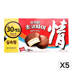 오리온 초코파이 대용량 실속형 30P, 1.17kg, 5박스