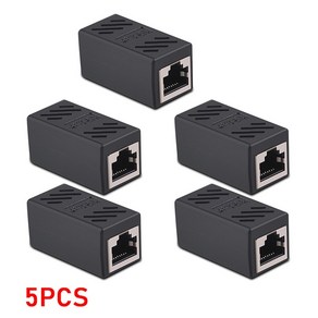 50-5 피스 RJ45 커넥터 네트워크 이더넷 익스텐더 확장 어댑터 기가비트 암-암 8 코어 케이블, [01] 5PCS, 5개