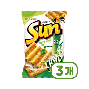 유어스 썬칩 대파크림치즈맛 봉지스낵 80g x 3개