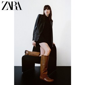 ZARA 자라 레더 롱 부츠