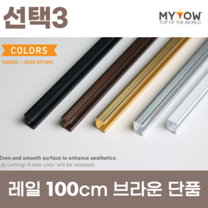 마이토우 와이어 액자걸이 레일 걸이 프리미엄 세트 50cm 100cm 액자 레일 단품 50cm 100cm 5색상 액자 걸이 4종, 선택3(100cm레일단품), 1개, 색상(브라운)