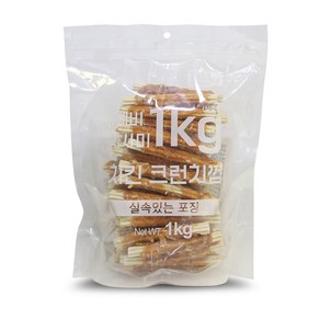 테비사사미 치킨 크런치껌 1kg 강아지 간식 대용량 1kg