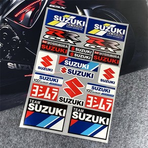 스즈키 스티커 오토바이 로고 데칼 세트 탱크 엠블럼 헬멧 키트 Gsx Gsxs Gs Gsf Sv Sfv B-King 하야부사, 8 Kit, 1개