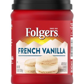 Folges Fench Vanilla Flavoed Gound Coffee 11.5 Ounces Folges 프렌치 바닐라 맛 분쇄 커피 11.5 온스, 326g, 1개