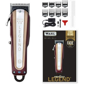 전문 로얄 클립 페이드 키트 무선 헤어 클리퍼 트리머 포일 면도, 2.Wahl Legend - Eu 플러그, 1개