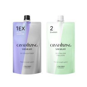 시세이도프로페셔널 매직약 크리스탈라이징 스트레이트크림 1제 EX 400g (발수성모) + 2제 크림타입 400g, 1개