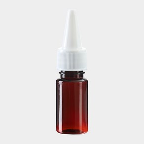 화이트 뾰족캡 브라운 10ml 플라스틱 화장품용기 공병 소분병 여행, 1개