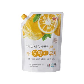 꽃샘 별난 알맹이 유자차, 3개, 1kg