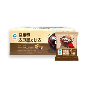 청정원 파워업 프로틴초코볼&너츠 450g(15gX30), 15g(1개), 30개