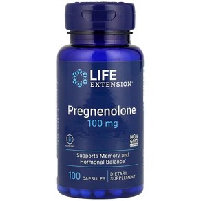 라이프익스텐션 프레그네놀론 Pegnenolone 100mg 100캡슐, 1개, 100정