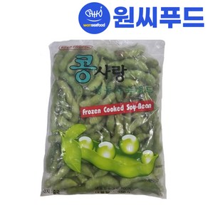 원씨푸드 냉동 자숙 대두 콩 450g 에다마메 풋콩 자숙콩 완두콩 안주 간식, 1개