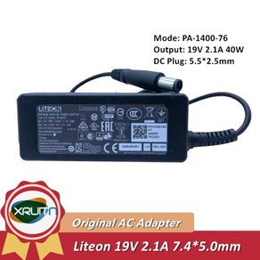 LITEON 전원 어댑터 PA-1400-76 노트북 공급 장치 충전기 DC 플매트 카펫 러그 7.4x5.0mm 19V 2.1A 40W, 1개, 5) Without AC Cable