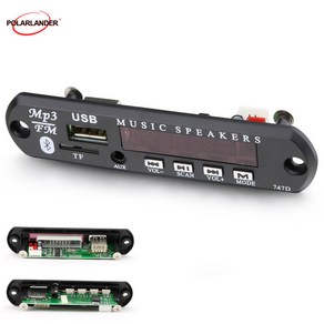 자동차 키트 FM 라디오 12V USB 3.5mm AUX TF WMA 오디오 수신기 MP3 플레이어 디코더 보드 블루투스