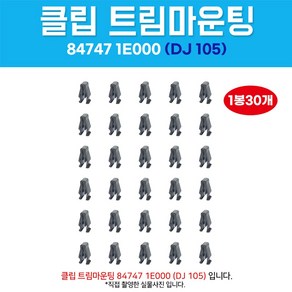 카박사/DJ-105/30개입/84747 1E000/클립 트림마운팅/연갈색/밤색/847471E000/DJ105, 30개