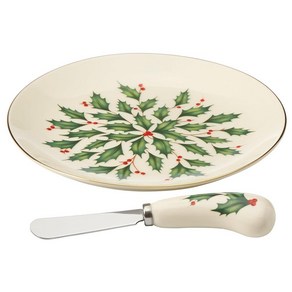 Lenox 홀리데이 냅킨 홀더, Cheese Plate with Knife, 1개