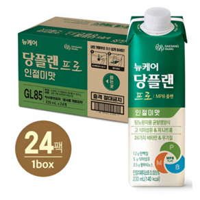 뉴케어 당플랜 프로 인절미맛 MPB 당뇨환자용 균형영양식 고 식이섬유 저 나트륨, 230ml, 24개