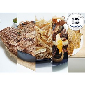 [3봉 이상 구매시 무료배송] 건어물도매몰 캠핑 안주 맥반석 바베큐 구운 통족 오징어 귀채 혼술안주, 1개, 조미 오징어 귀채 250g 내외