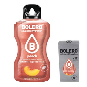 [볼레로음료] 2kcal 무설탕 과일워터 아이스티 음료 (생수 500ml 3g), 3g, 1박스, 12개입, 복숭아