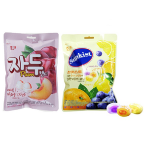 해태 자두캔디 130g 3개입 + 썬기스트 사탕 125g 3개입 (총 6개)