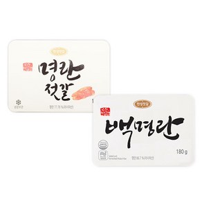 [본사직영/한성기업] 명란+백명란 젓갈, 1세트, 360g